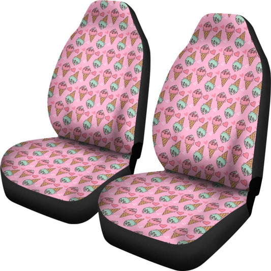 Cute Ice Cream Pattern Car Seat Covers 211703 - YourCarButBetter