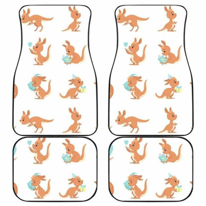 Cute Kangaroo Pattern Front And Back Car Mats 174914 - YourCarButBetter