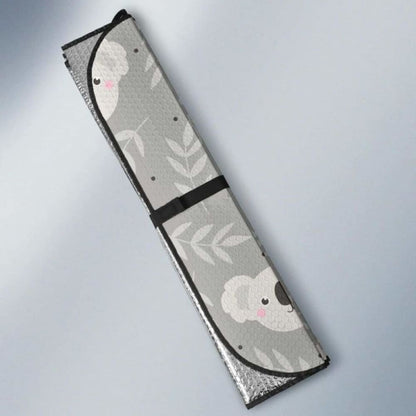 Cute Koala Leaves Pattern Car Auto Sun Shades 182102 - YourCarButBetter