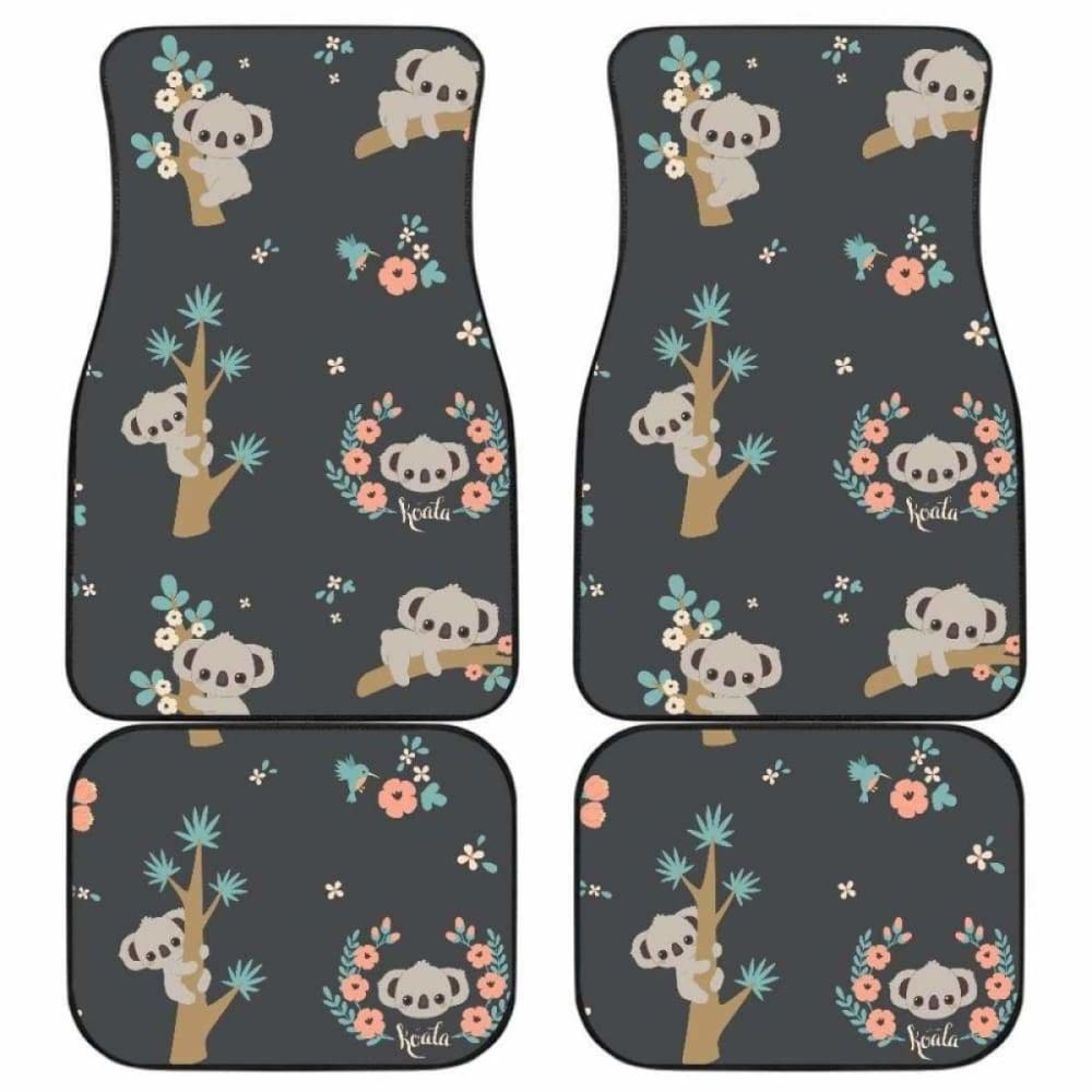 Cute Koala Pattern Front And Back Car Mats 174914 - YourCarButBetter