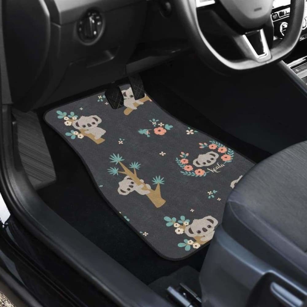 Cute Koala Pattern Front And Back Car Mats 174914 - YourCarButBetter