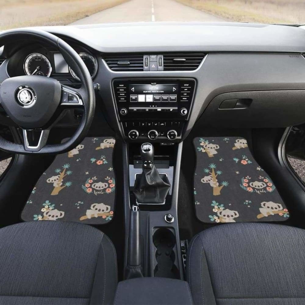 Cute Koala Pattern Front And Back Car Mats 174914 - YourCarButBetter