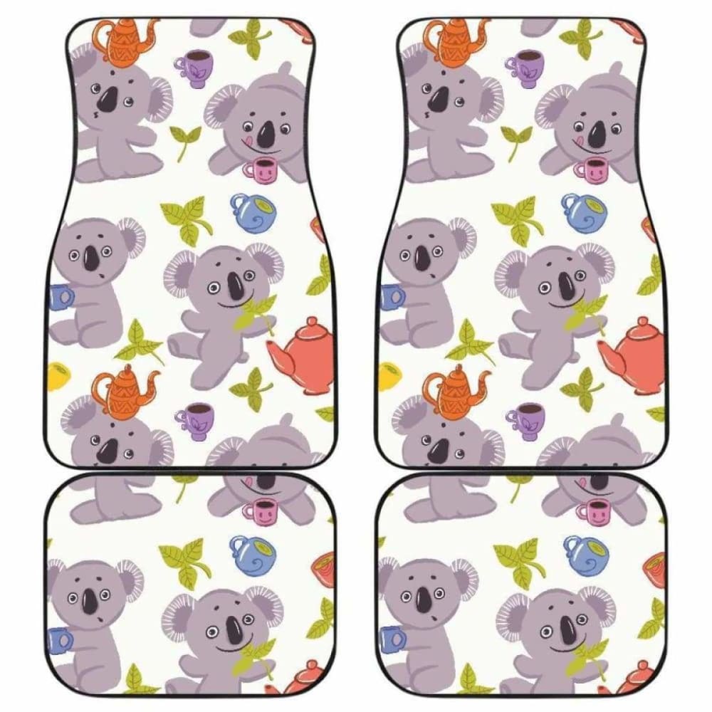 Cute Koalas Teapots Tea Front And Back Car Mats 174914 - YourCarButBetter