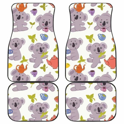 Cute Koalas Teapots Tea Front And Back Car Mats 174914 - YourCarButBetter