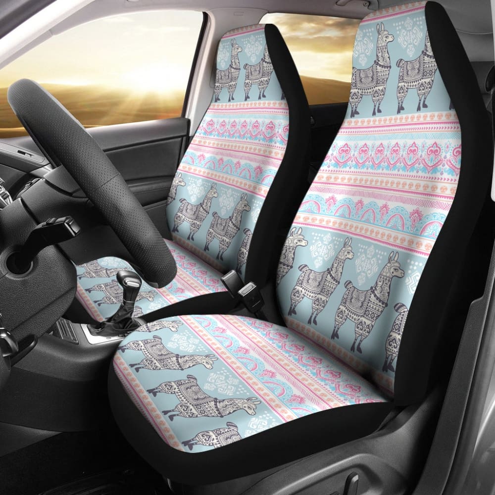 Cute Llama Boho Car Seat Covers 212403 - YourCarButBetter
