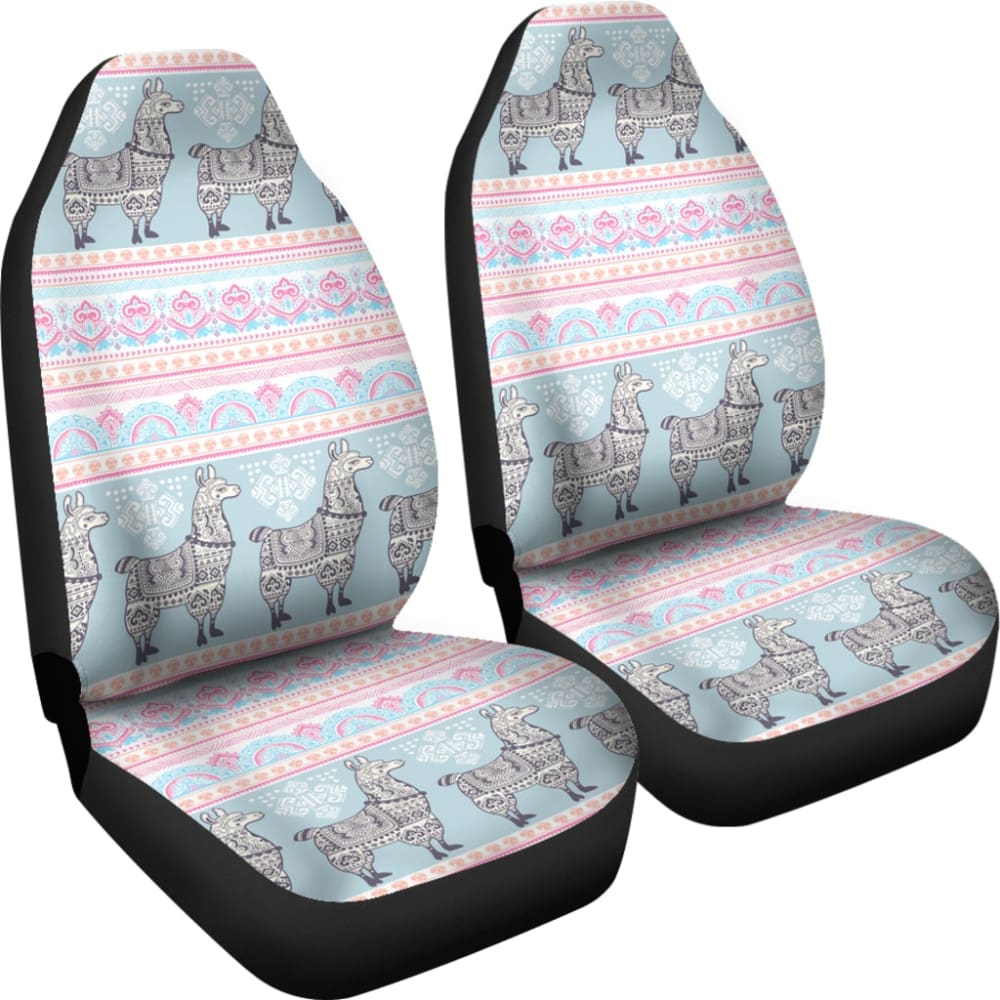 Cute Llama Boho Car Seat Covers 212403 - YourCarButBetter