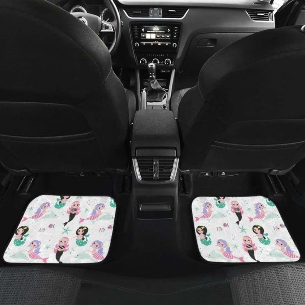 Cute Mermaid Dolphin Fish Starfish Pattern Front And Back Car Mats 181703 - YourCarButBetter