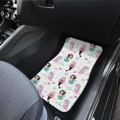 Cute Mermaid Dolphin Fish Starfish Pattern Front And Back Car Mats 181703 - YourCarButBetter