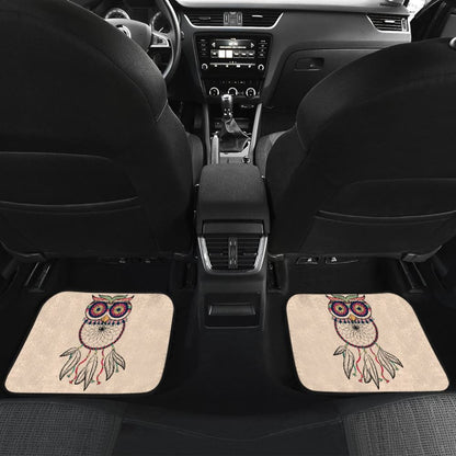 Cute Native American Owl Dreamcatcher Pink Themed Car Floor Mats 210301 - YourCarButBetter