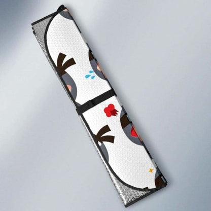Cute Ninja Design Pattern Car Auto Sun Shades 102507 - YourCarButBetter