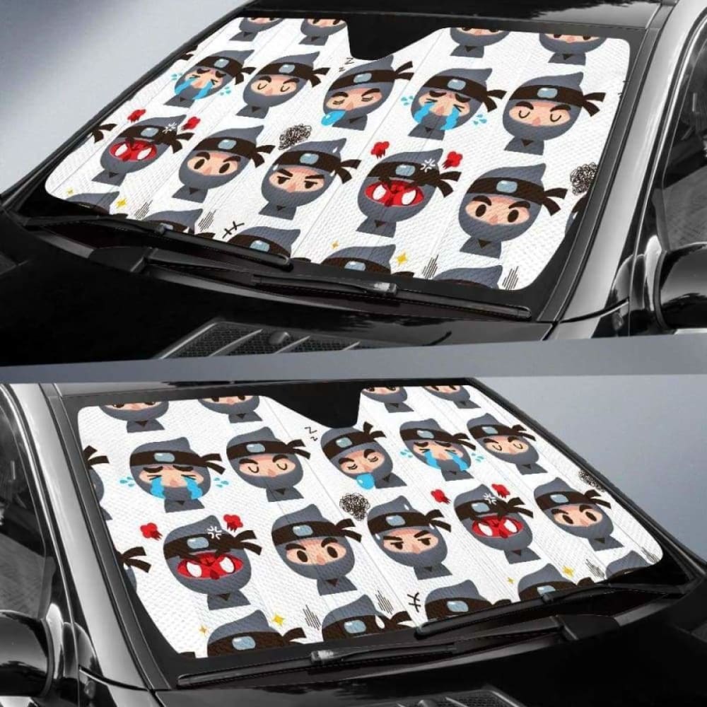 Cute Ninja Design Pattern Car Auto Sun Shades 102507 - YourCarButBetter
