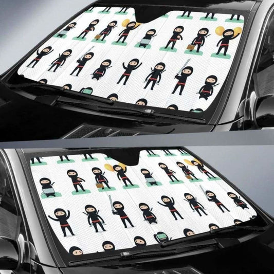 Cute Ninja Katana Sword Pattern Car Auto Sun Shades 102507 - YourCarButBetter