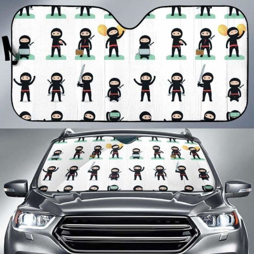 Cute Ninja Katana Sword Pattern Car Auto Sun Shades 102507 - YourCarButBetter