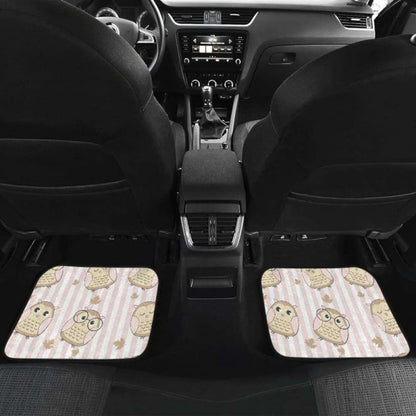Cute Owl Leaf Front And Back Car Mats 201216