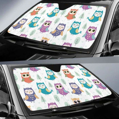 Cute Owl Pattern Car Auto Sun Shades 172609 - YourCarButBetter