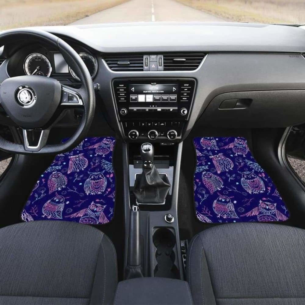 Cute Owls Pattern Boho Style Ornament Front And Back Car Mats 201216