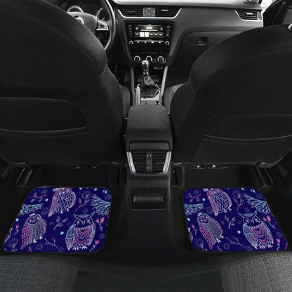 Cute Owls Pattern Boho Style Ornament Front And Back Car Mats 201216