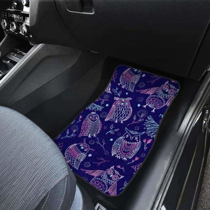 Cute Owls Pattern Boho Style Ornament Front And Back Car Mats 201216