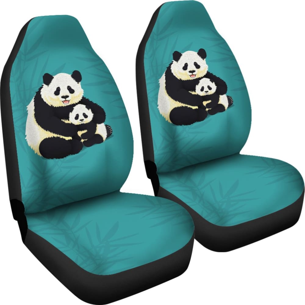 Cute Panda Family Car Seat Covers 211106 - YourCarButBetter