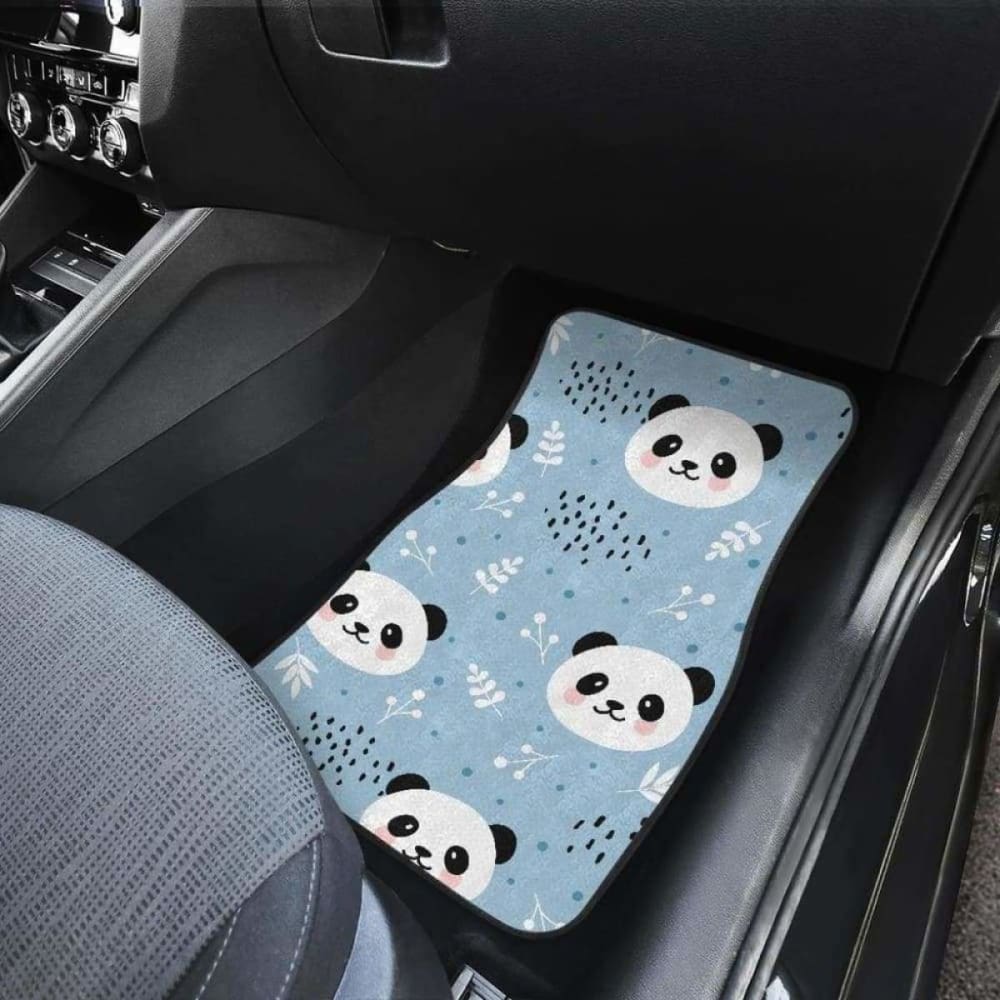 Cute Panda Pattern Front And Back Car Mats 091706