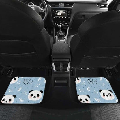 Cute Panda Pattern Front And Back Car Mats 091706