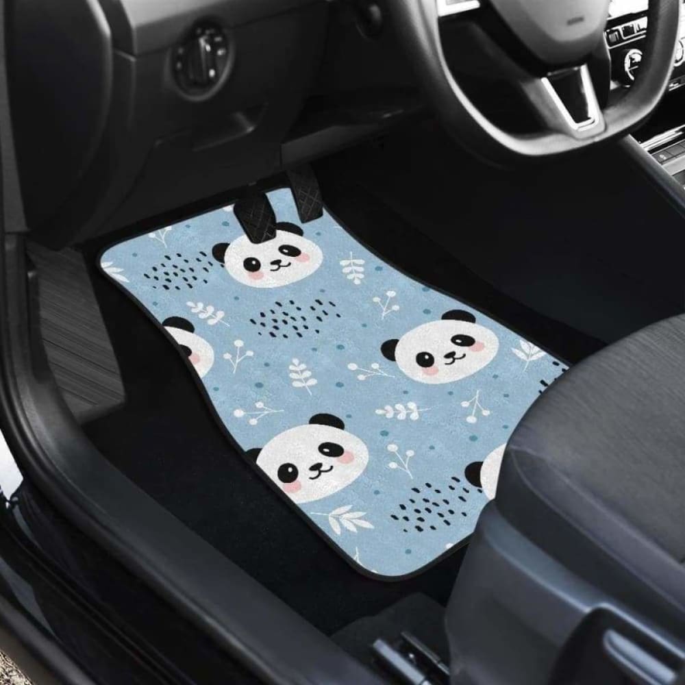 Cute Panda Pattern Front And Back Car Mats 091706