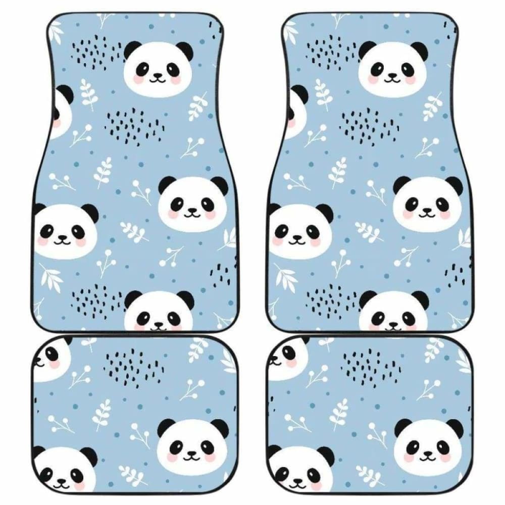 Cute Panda Pattern Front And Back Car Mats 091706