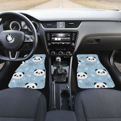Cute Panda Pattern Front And Back Car Mats 091706