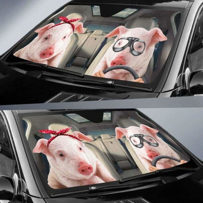 Cute Pig Auto Sun Shades 102507 - YourCarButBetter