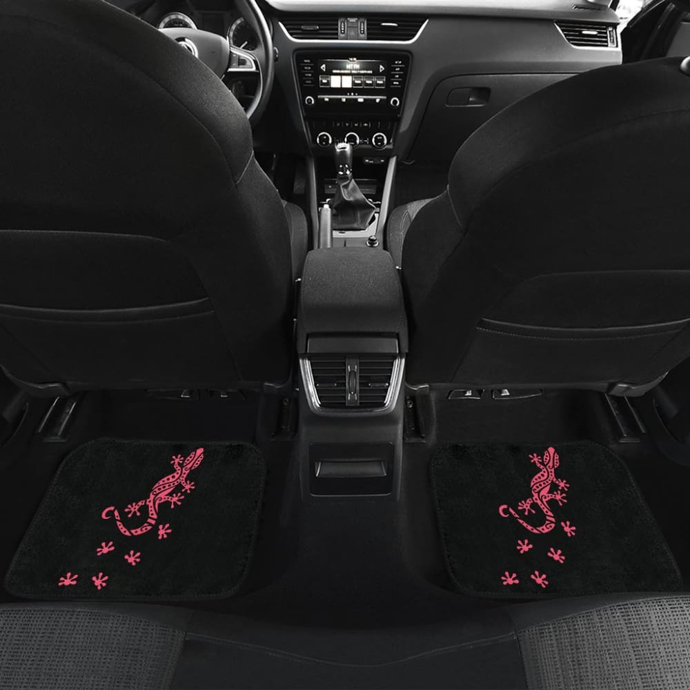 Cute Pink Lizard Paw Print Car Floor Mats 211706 - YourCarButBetter