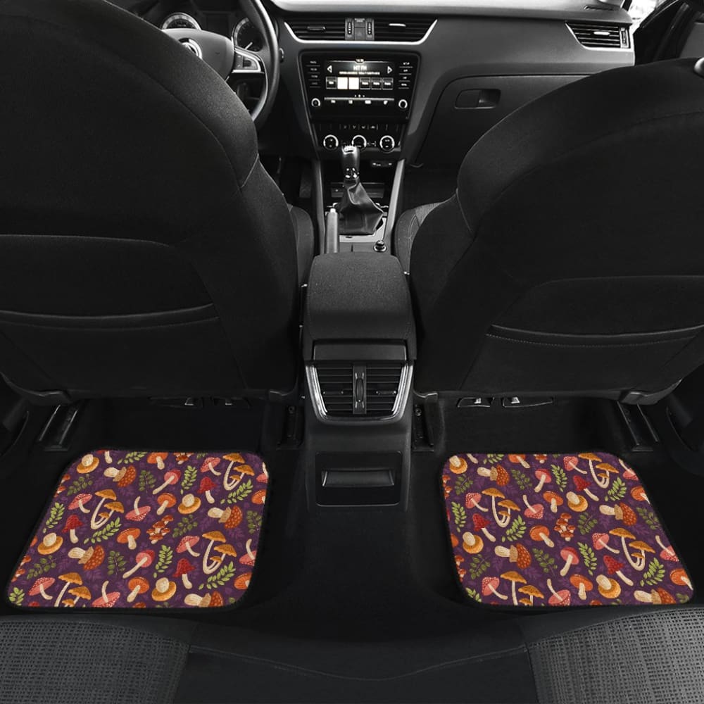 Cute Purple Mushroom Printed Car Floor Mats 211706 - YourCarButBetter