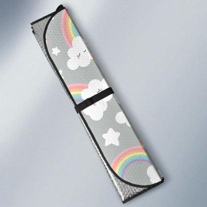 Cute Rainbow Clound Star Pattern Car Auto Sun Shades 550317 - YourCarButBetter