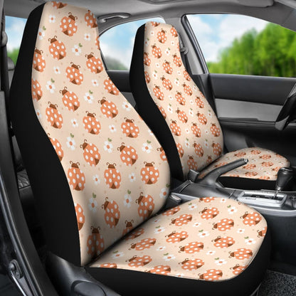 Cute Set of Ladybug Pattern Car Seat Covers 210901 - YourCarButBetter