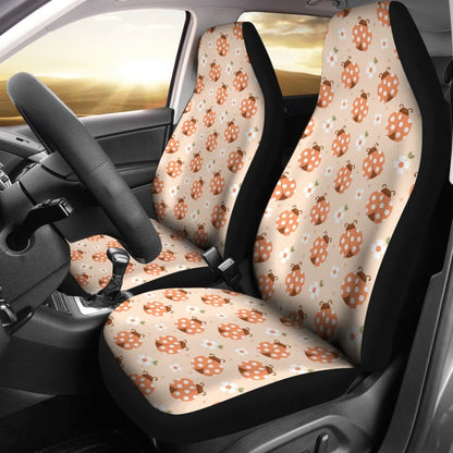 Cute Set of Ladybug Pattern Car Seat Covers 210901 - YourCarButBetter