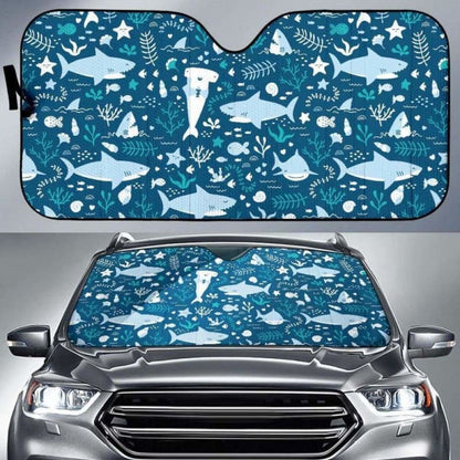Cute Shark Pattern Car Auto Sun Shades 085424 - YourCarButBetter