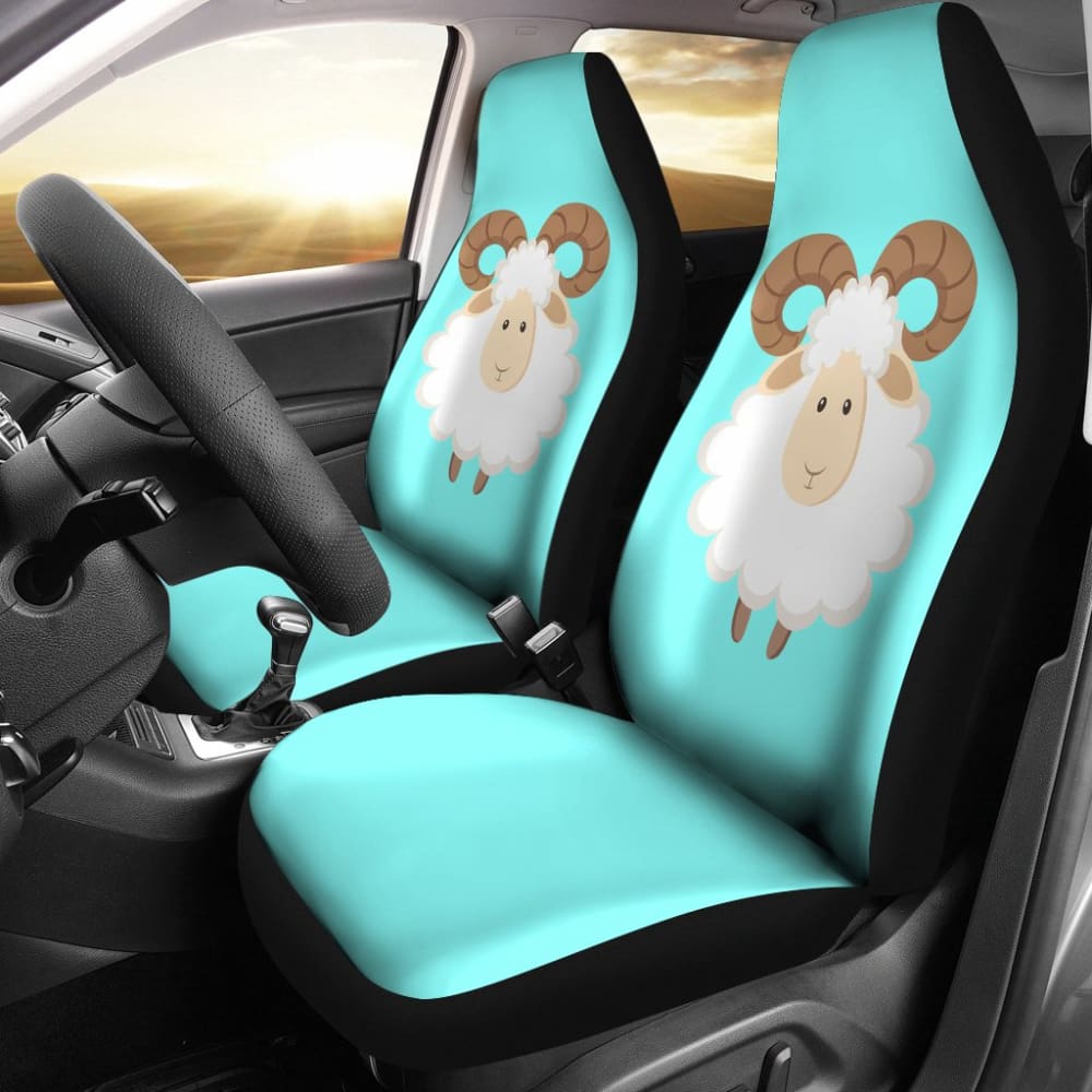 Cute Sheep In Happy Day Car Seat Covers 212101 - YourCarButBetter