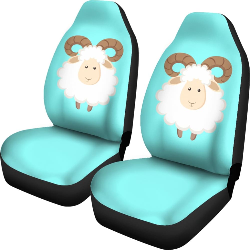 Cute Sheep In Happy Day Car Seat Covers 212101 - YourCarButBetter