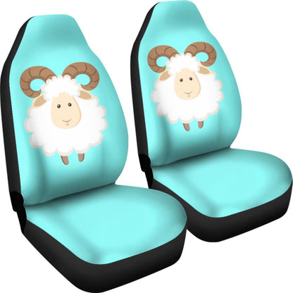 Cute Sheep In Happy Day Car Seat Covers 212101 - YourCarButBetter