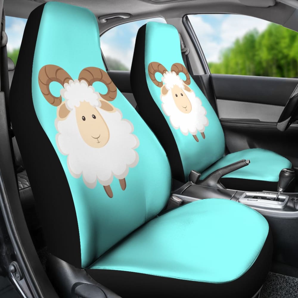 Cute Sheep In Happy Day Car Seat Covers 212101 - YourCarButBetter