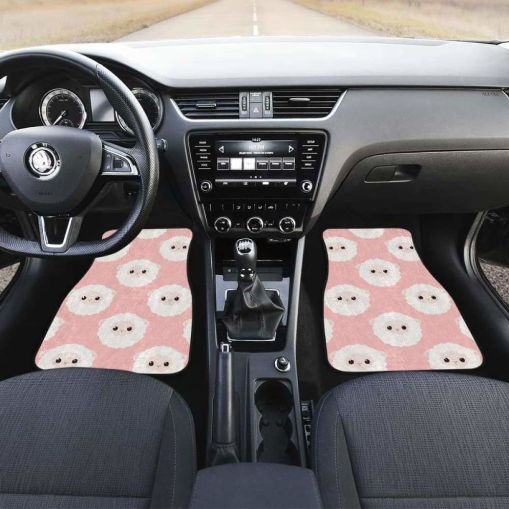 Cute Sheep Pattern Front And Back Car Mats 194013 - YourCarButBetter
