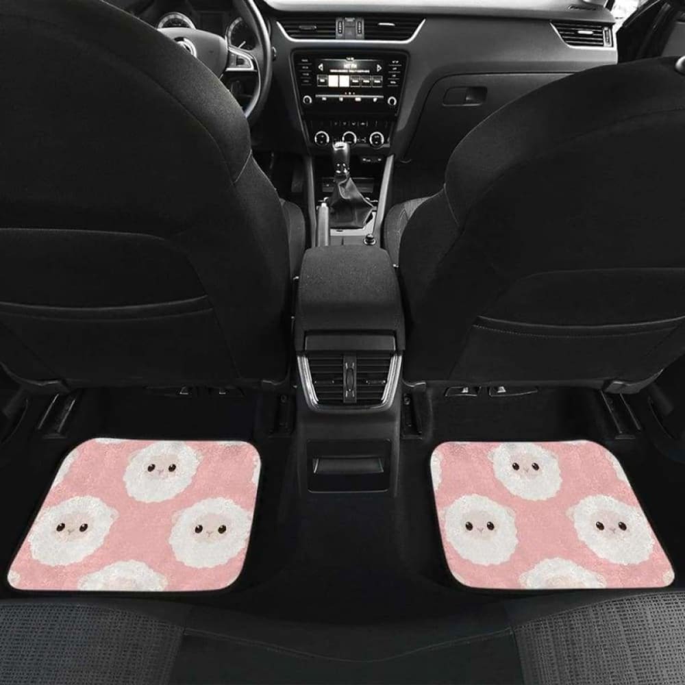 Cute Sheep Pattern Front And Back Car Mats 194013 - YourCarButBetter