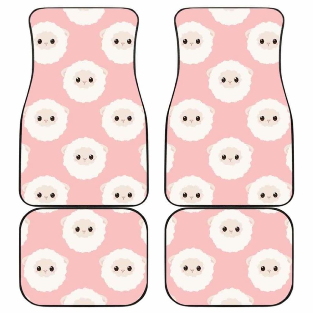 Cute Sheep Pattern Front And Back Car Mats 194013 - YourCarButBetter