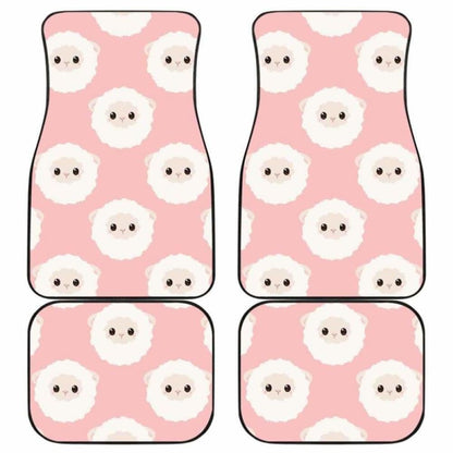 Cute Sheep Pattern Front And Back Car Mats 194013 - YourCarButBetter