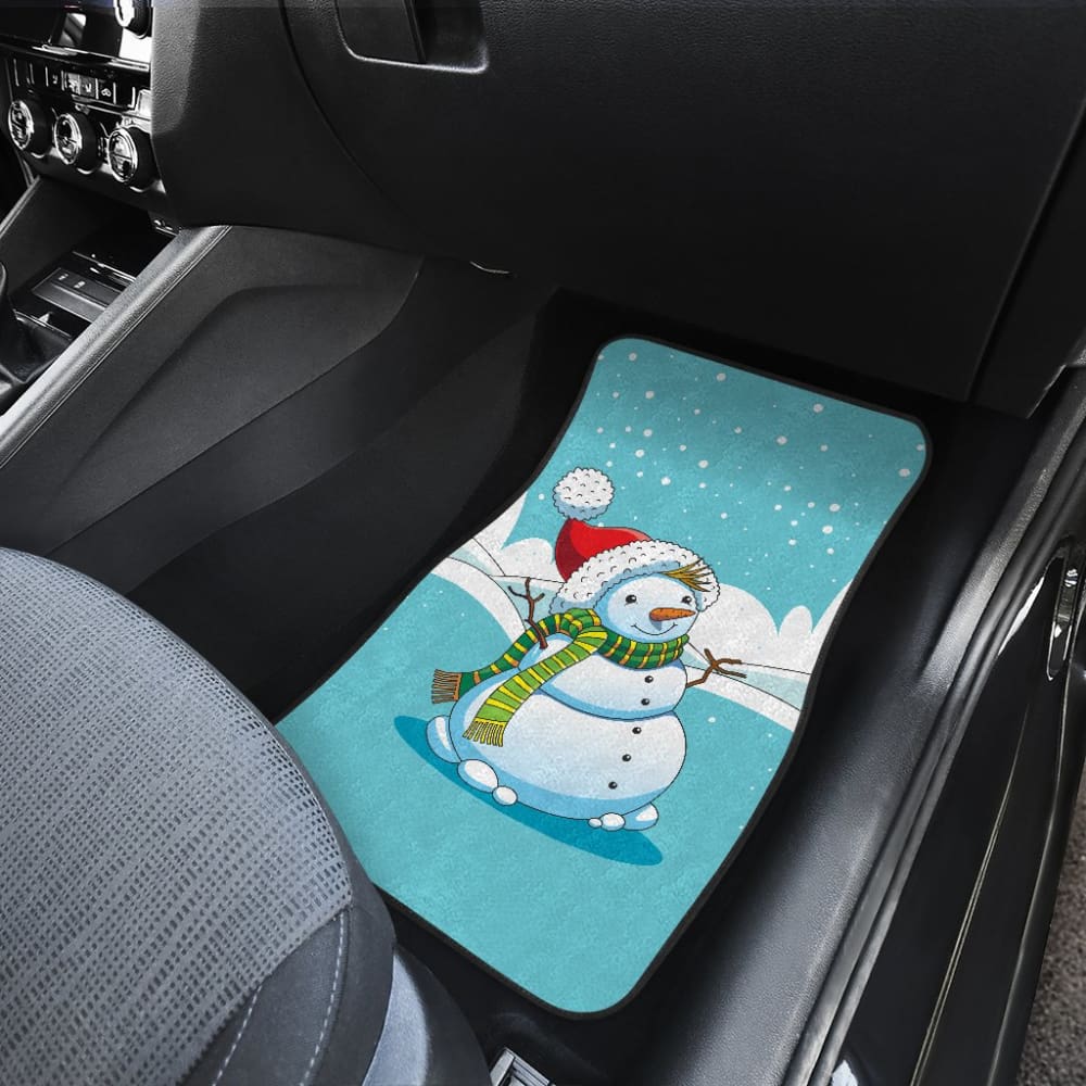 Cute Snowman Pattern Print Car Floor Mats 211903 - YourCarButBetter