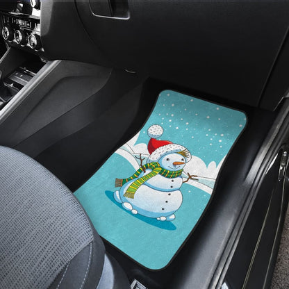 Cute Snowman Pattern Print Car Floor Mats 211903 - YourCarButBetter