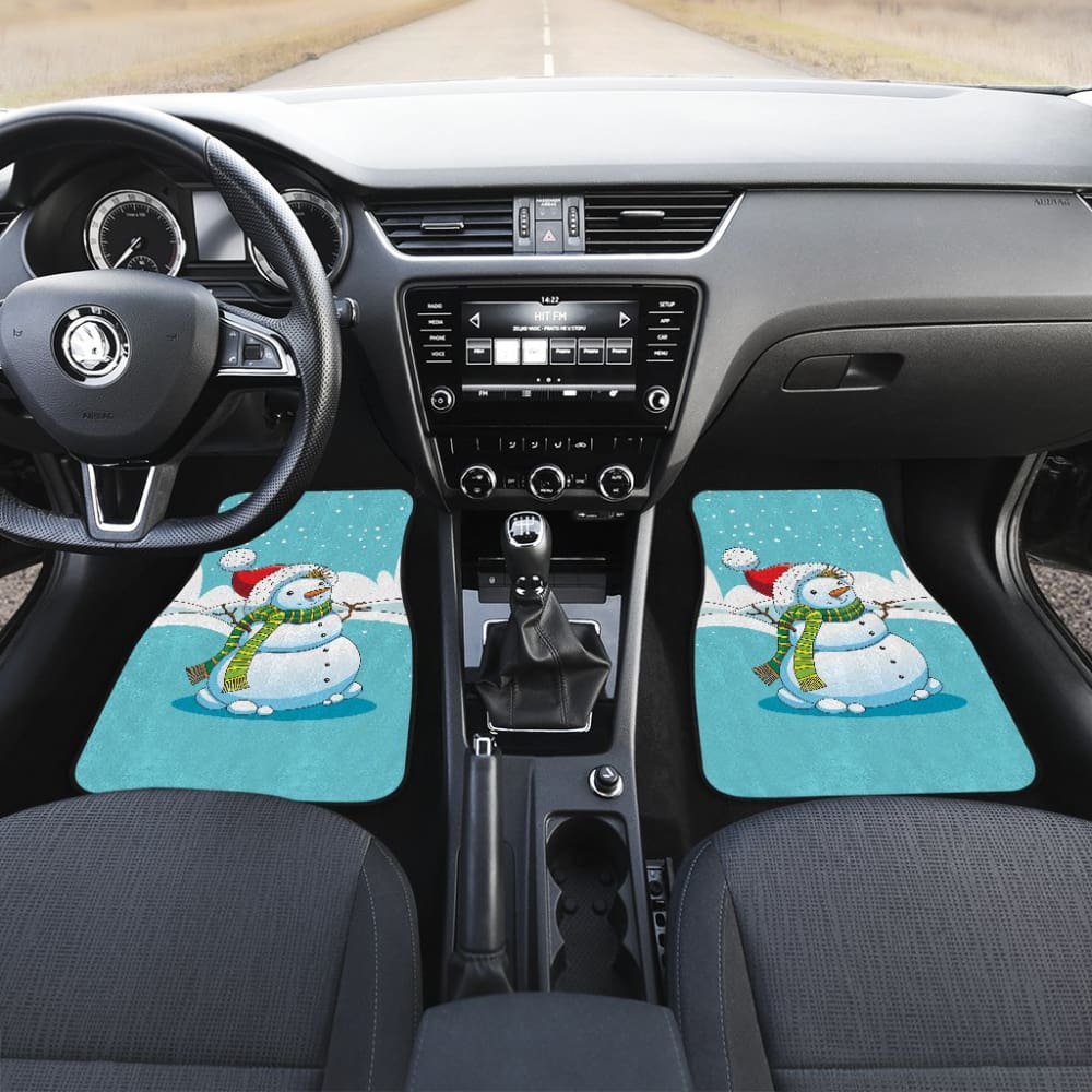 Cute Snowman Pattern Print Car Floor Mats 211903 - YourCarButBetter