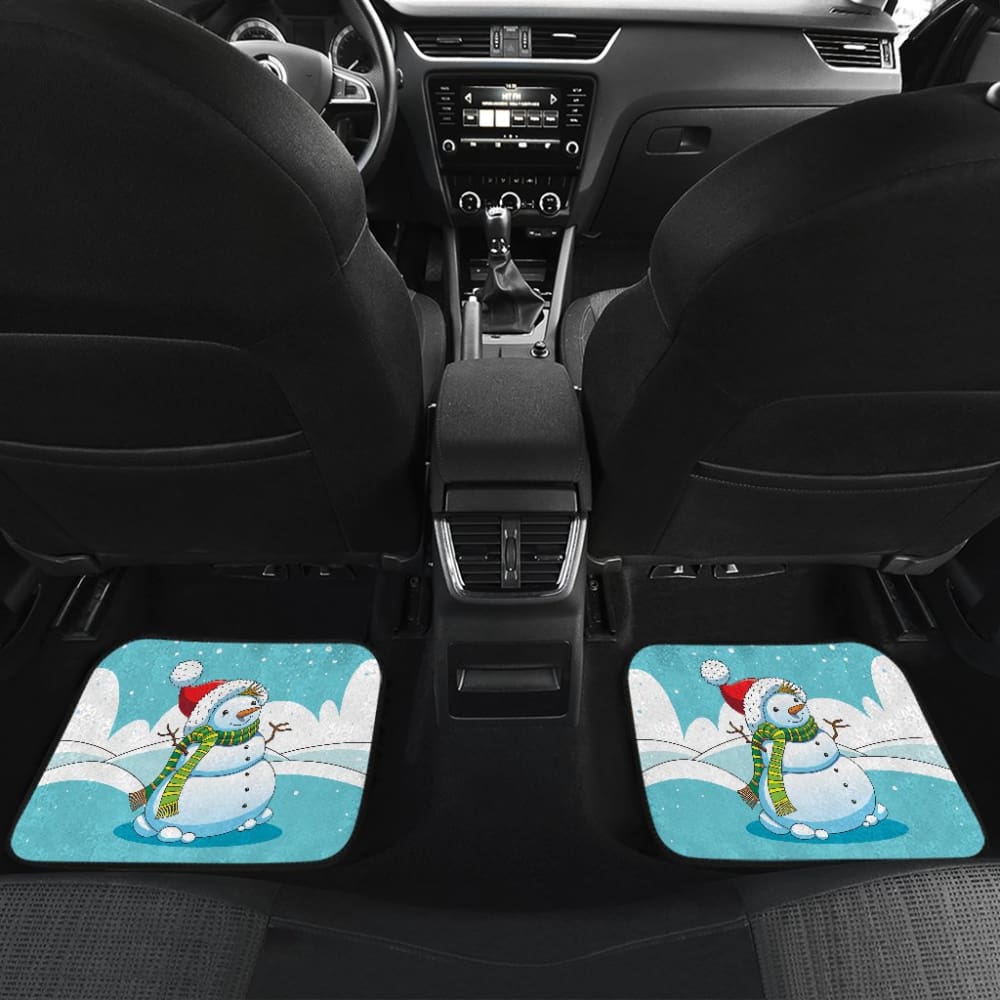 Cute Snowman Pattern Print Car Floor Mats 211903 - YourCarButBetter