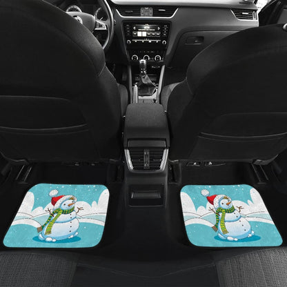 Cute Snowman Pattern Print Car Floor Mats 211903 - YourCarButBetter