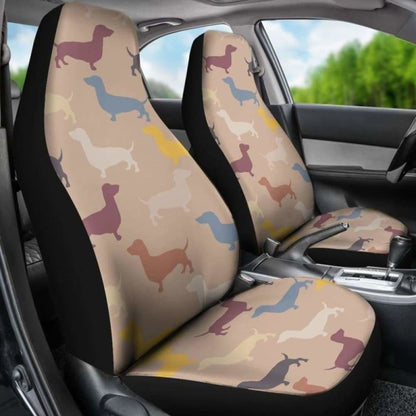 Dachshund Brown Color Theme Car Seat Covers 092813