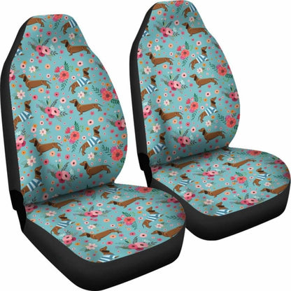 Dachshund Flower Car Seat Covers 092813 - YourCarButBetter